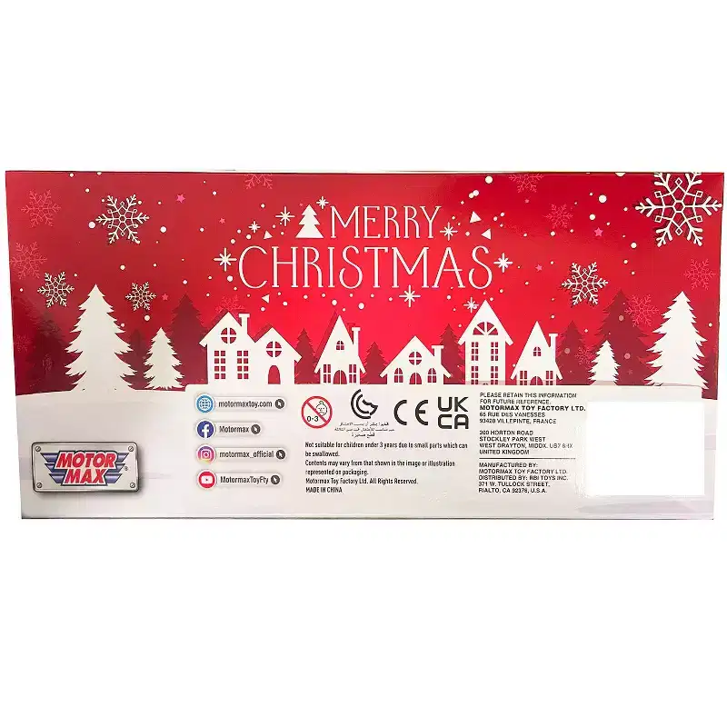 1941 Plymouth Pickup Truck Red and Black Merry Christmas with Tree Accessory 1/24 Die Cast Model Car by Motormax