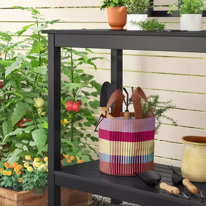 Utility Gardening Tool Tote with Horizontal Broken Stripes - Threshold™