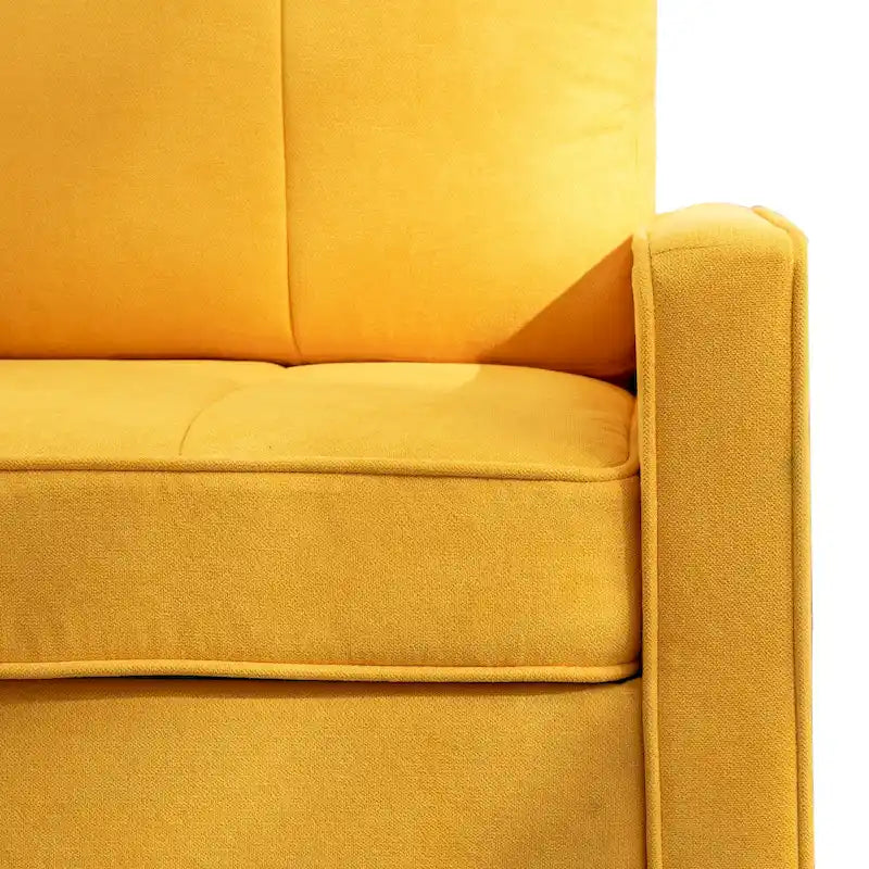 Convertible Sofa Couch with Cushioned Seat and Wooden Legs