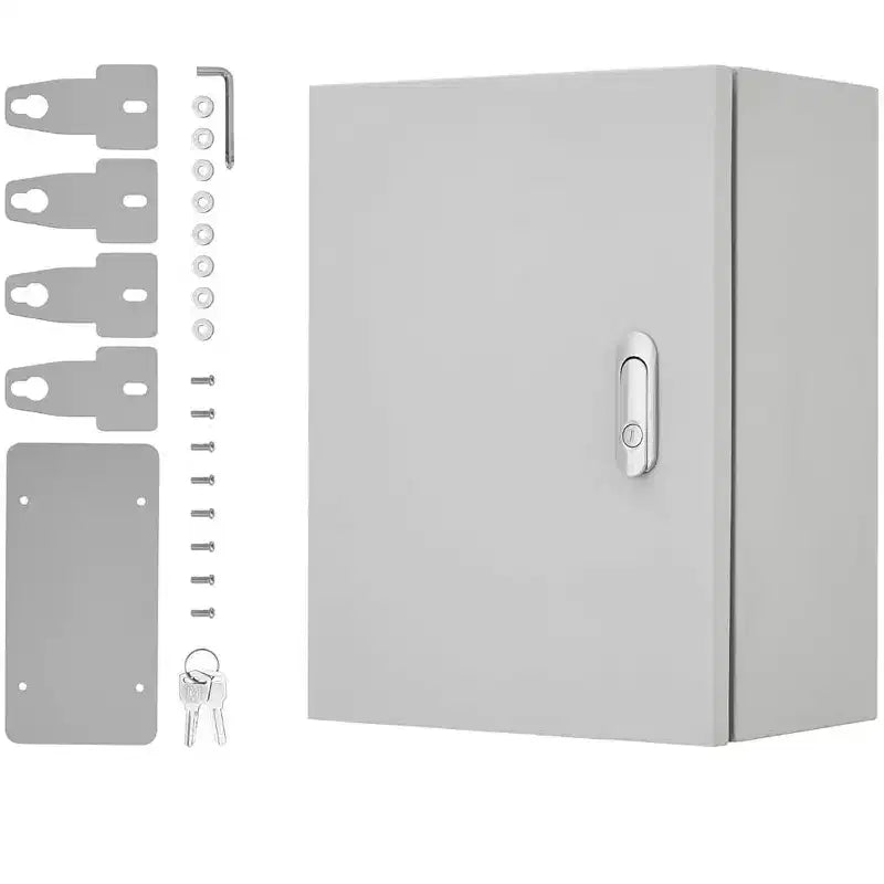 COZONY NEMA 4X Electrical Junction Box, IP66 Weatherproof Steel Enclosure, Outdoor/Indoor, Hinged, Lockable, w/ Mounting Plate, UL Listed
