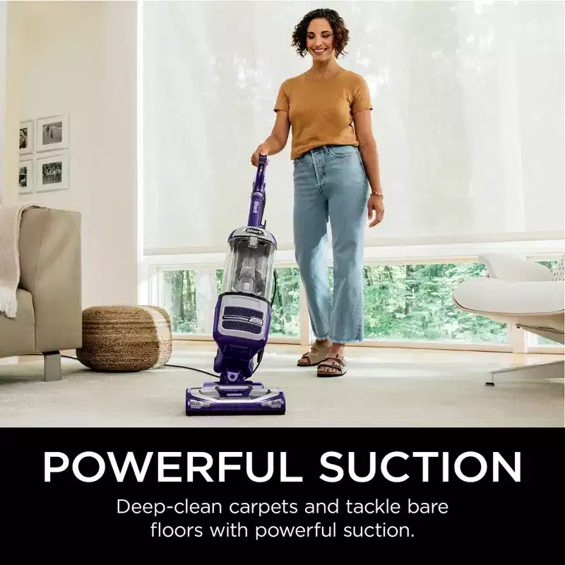 Shark Navigator Powered Lift-Away Upright Vacuum NV586 12" Cleaning Path Purple: HEPA Filter, Pet Hair, Swivel Head, Multi-Surface, 25' Cord
