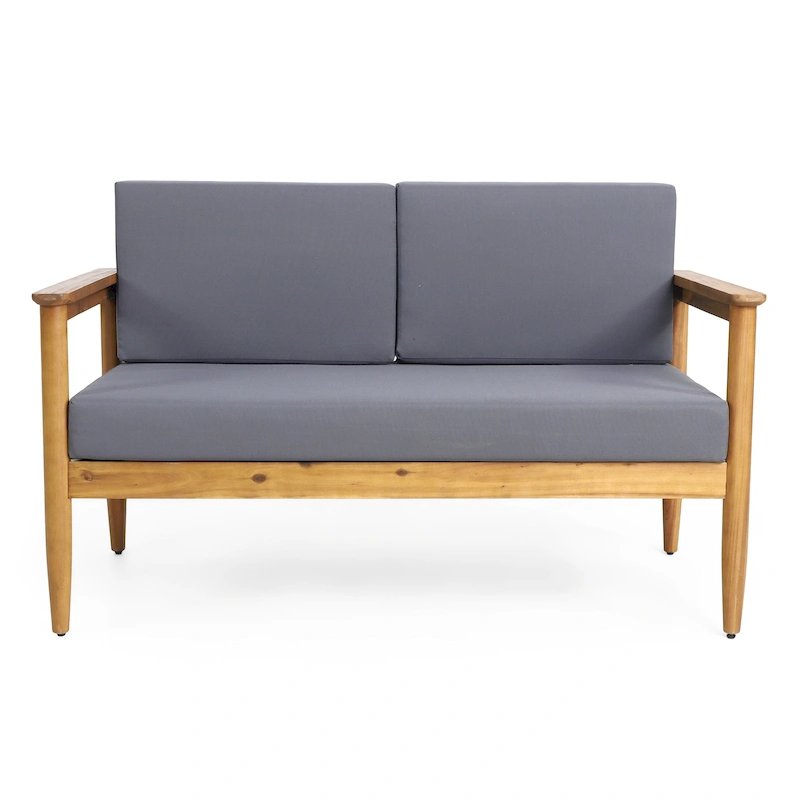 Magnolia Outdoor Acacia Wood Loveseat by Christopher Knight Home - 52.75 W x 27.00 D x 25.50 H