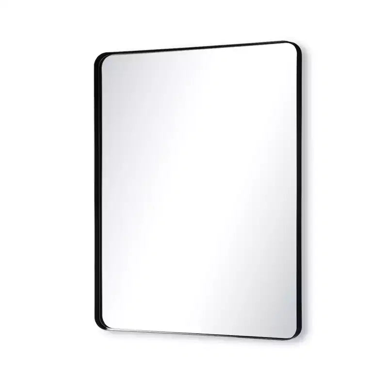 SUMERAIN Modern Bathroom Vanity Mirrors, 2-Way Wall Mirror, 36X30 Rectangular Mirror Black Framed
