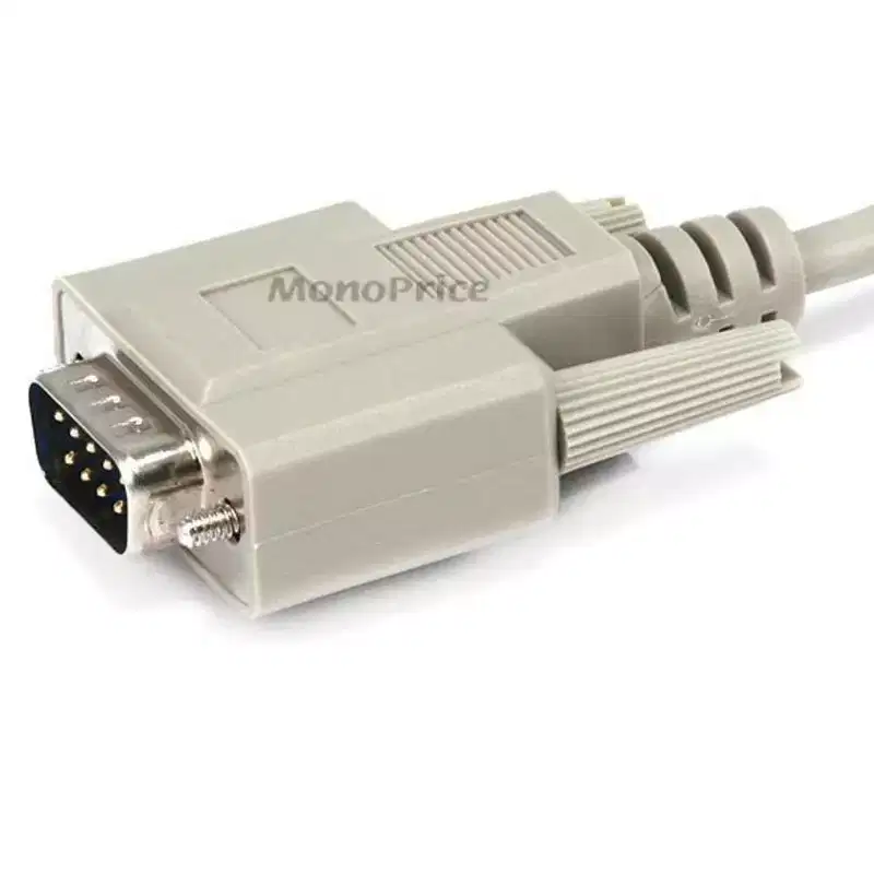 Monoprice Molded Cable - 25 Feet - Beige | DB9 Male/Female