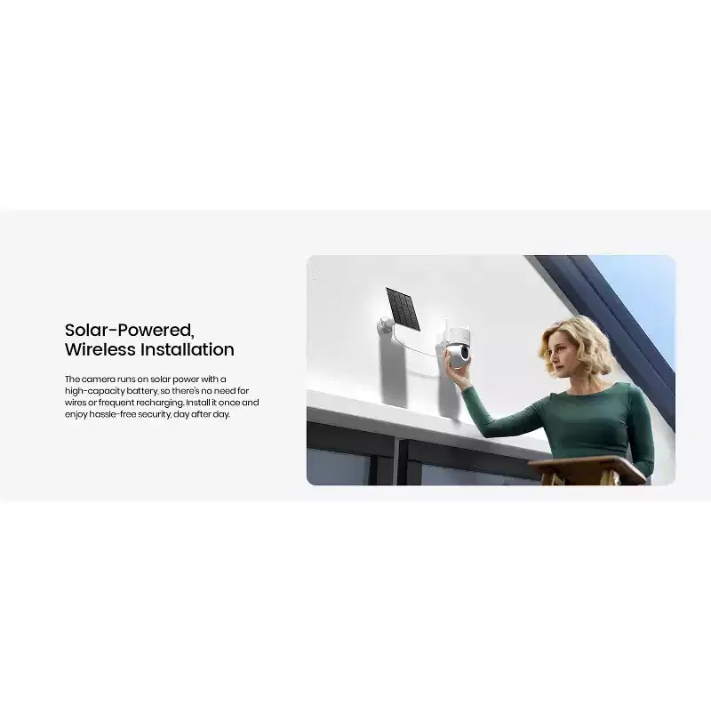 aosu 3K 5.0-MP Wi-Fi Outdoor AI-Smart Solar Security Camera with Panoramic PTZ, Auto-Tracking, Enhanced Detection, and 2-Way Talk, C9S2CH11