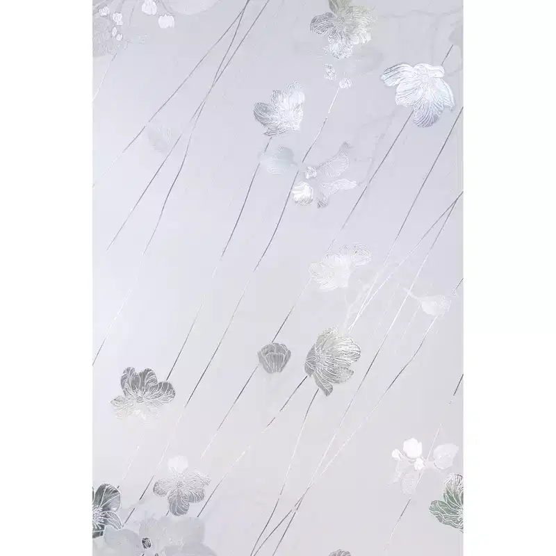 24" x 36" Silver Rose Window Film - Artscape: Decorative Privacy Tint, Frosted Clings Vinyl