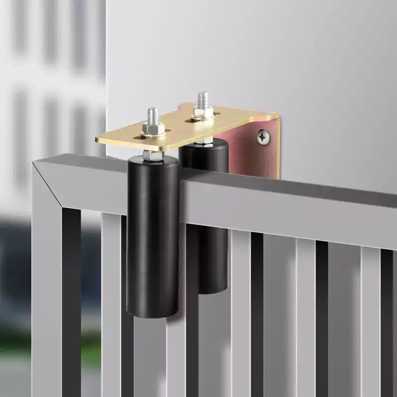 VEVOR Sliding Gate Kit,6Rolling Gate Hardware Kit with L-Bracket,Universal Adjustable Sliding Gate Rollers,Heavy Duty Sliding Gate Guide Roller,Black