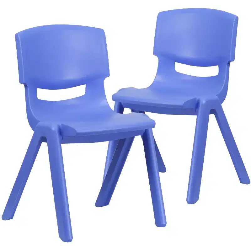 Flash Furniture 2 Pack Plastic Stackable School Chair with 15.5 Seat Height