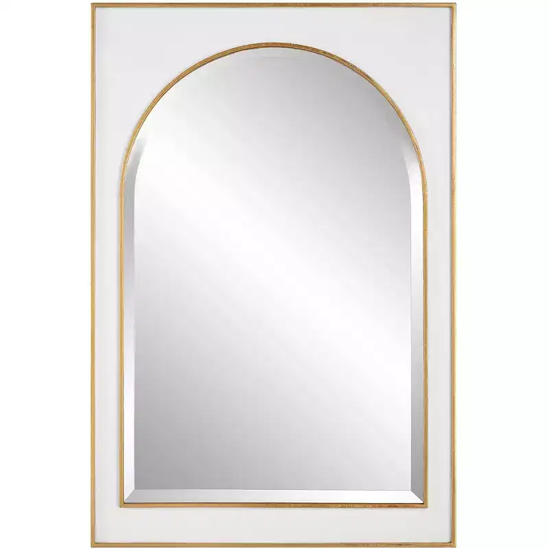 Uttermost Crisanta Antiqued Gold Leaf 25 x 37 1/2 Wall Mirror