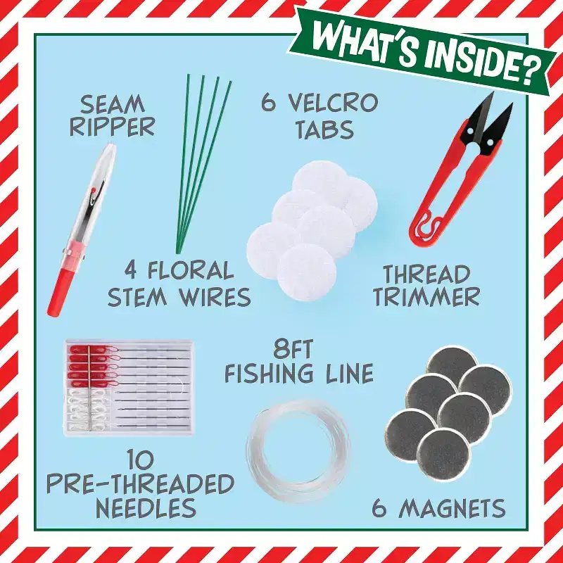 SCS Direct Express Yo Elf Complete DIY Kit - Pose, Hang, Bend Your Christmas Elf - All you need to Elevate Your Holiday Shelf Doll - Easy to Use