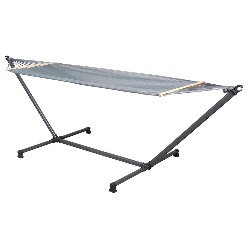 Sunjoy Hammock Stand with Net Portable & Durable Outdoor Relaxation Grey