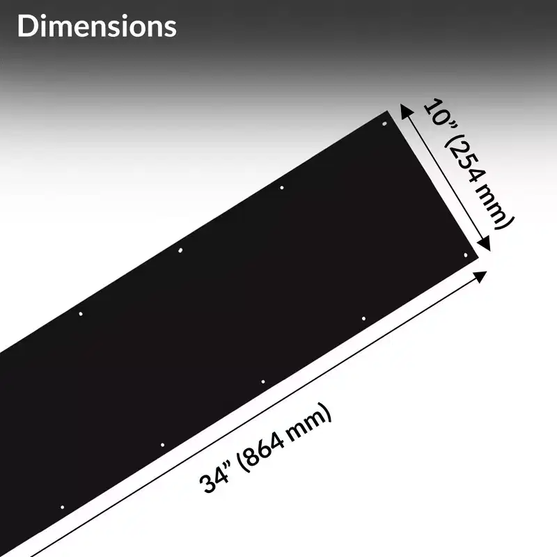 Brixwell 10X34KP693 Kick Plate 10 Height 34 Width Matte Black Finish