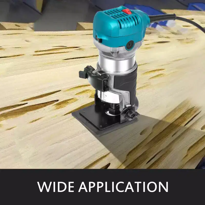 VEVOR Compact Router 1.25HP With Fixed Base, Plunge Base and Tilt Base, Variable Speed Wood Router Kit Max Torque 30,000RPM, 800W, Blue&Silver