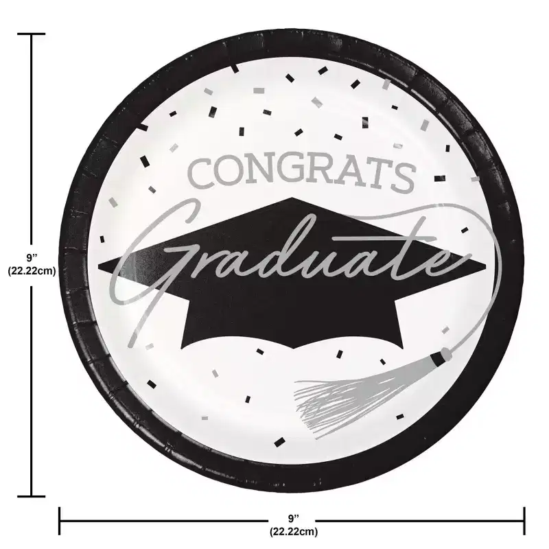 Creative Converting Graduate School Spirit White Tableware Kit 18ct