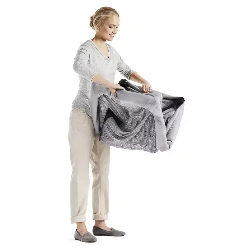 Portable Travel Crib with Carrying Bag - Light Silver