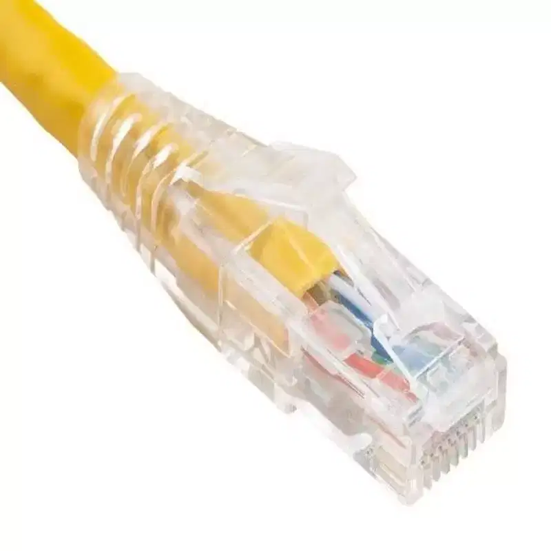 SANOXY Cables and Adapters; 1ft Cat6 550 MHz UTP Ethernet Network Patch Cable with Clear Snagless Boot, Yellow