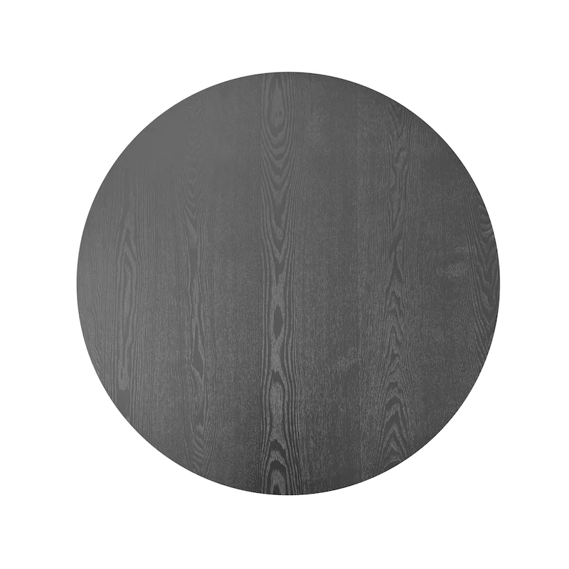 Modern Solid Wood Veneered Round Coffee Tea Table with Storage