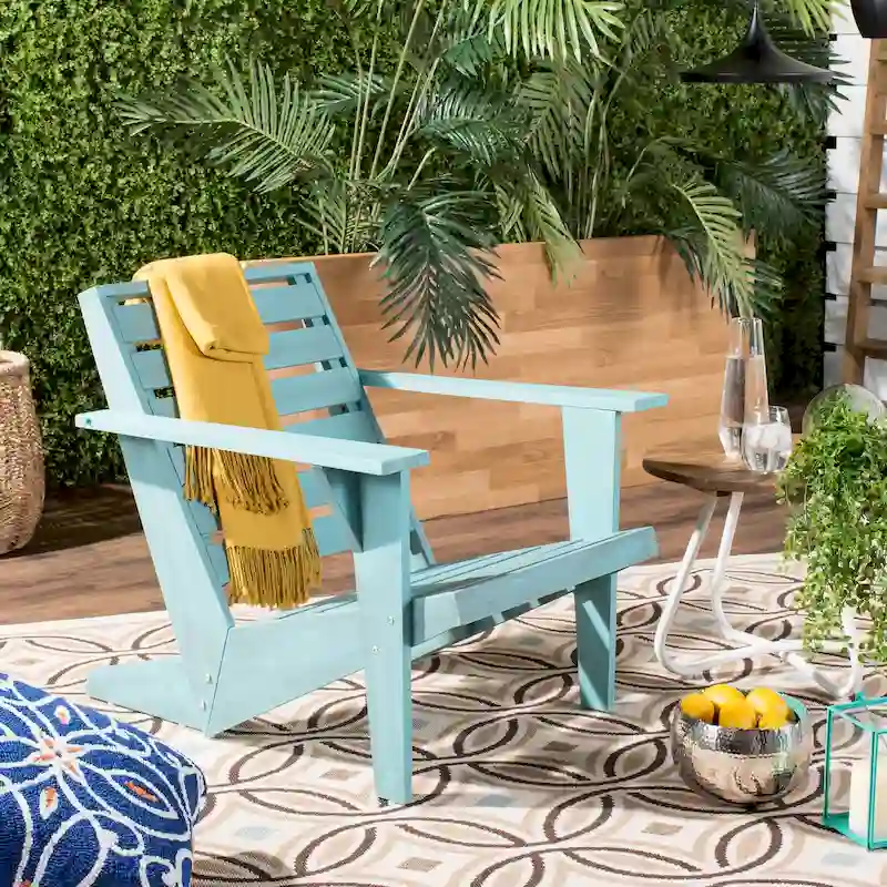 SAFAVIEH Outdoor Janiya Adirondack Chair - 30W x 28D x 32H