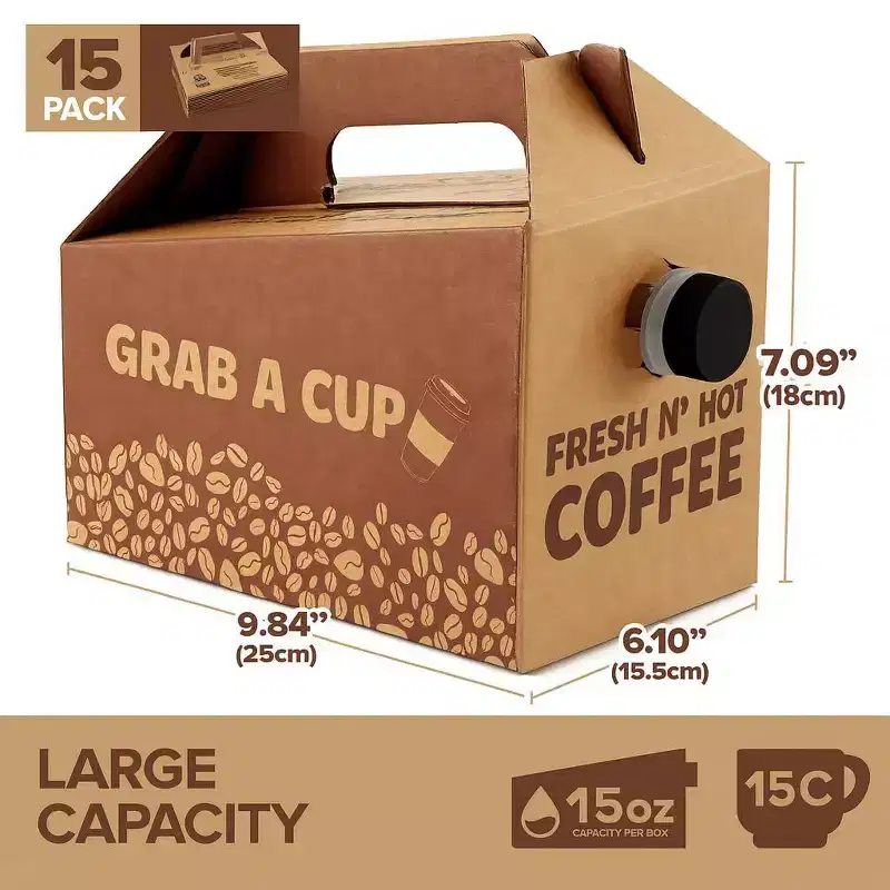 Stock Your Home 96-oz Disposable Coffee Box Dispensers (15 Pack)