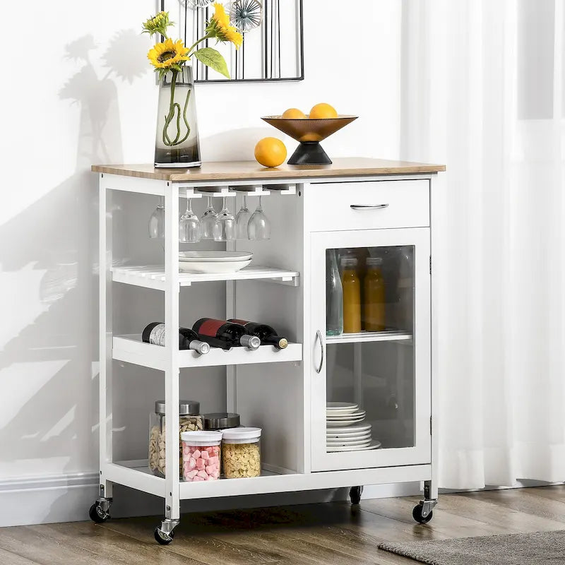Rolling Kitchen Island Storage Trolley