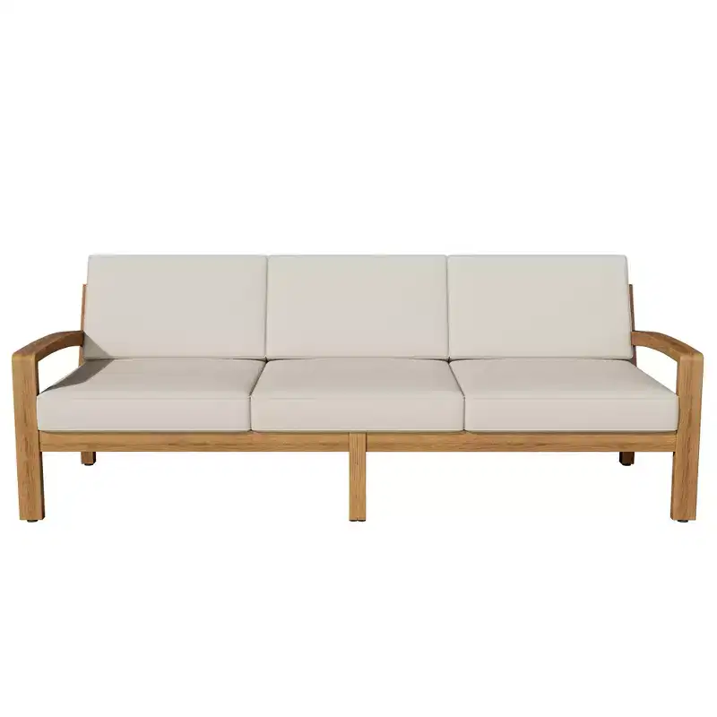 Grenada 5pc Acacia Sectional Patio Sofa Set Teak - Christopher Knight Home: Weather-Resistant Outdoor Furniture Set