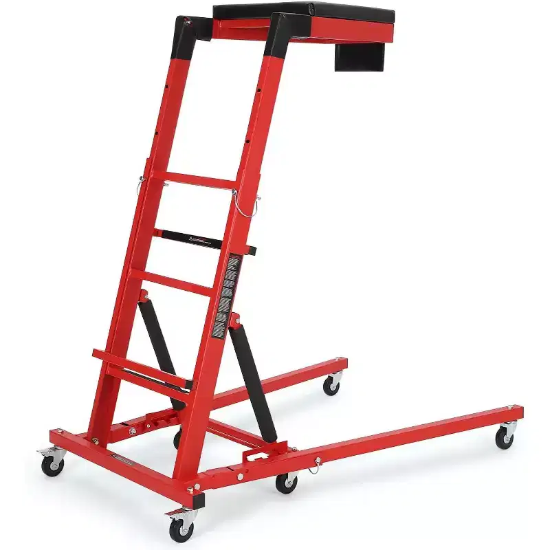 Topside Automotive Engine Creeper, Adjustable Height from 48 - 66, 400LBS Capacity Foldable Top Side Creeper for Home Garage Workshop