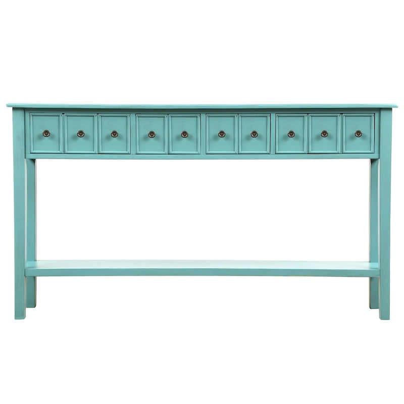 Harper & Bright Designs Rustic 4-drawers Long Entryway Console Table