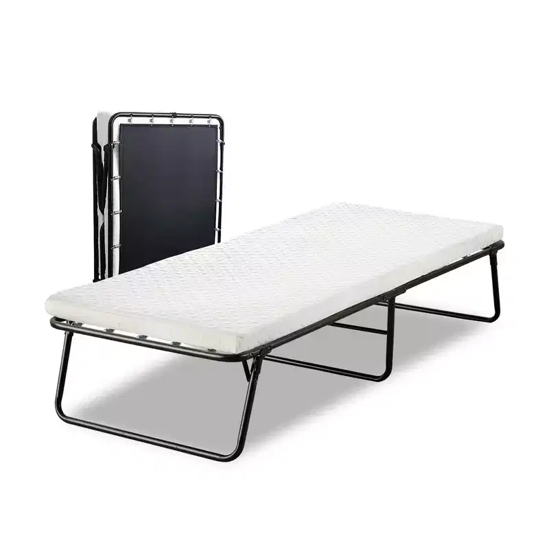 Continental Sleep, 14 Folding Cot Bed with 3 Memory Foam Mattresses, Sturdy Metal Folding Frame, Fully Assembled, Great for Adults and Kids,