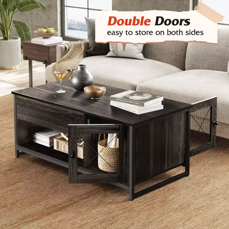 Coffee Table, 41.7 Lift Top Coffee Table with Storage Cabinet and Hidden Compartment, Wood Center Table for Living Room
