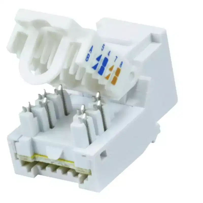 Monoprice Cat6 RJ45 Toolless Keystone Jack for 22-24AWG Solid Wire, White