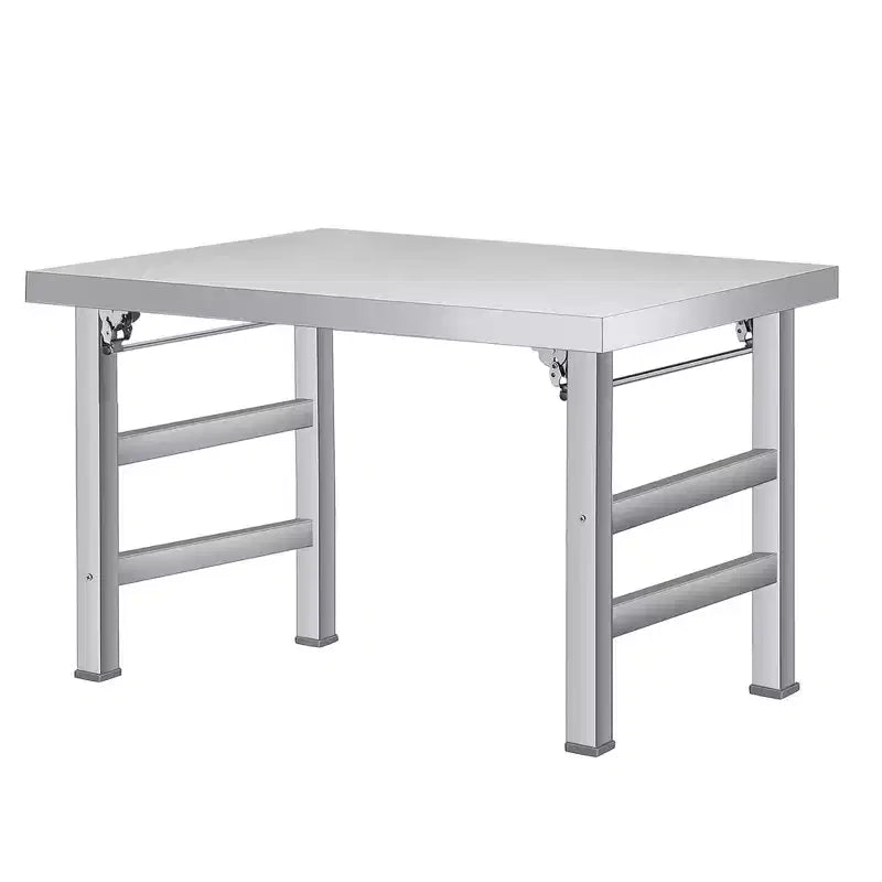 Stainless Steel Folding Table - Commercial Work Table for Home, Kitchen, Restaurant, Garage, Camping, Outdoor Foldable Stainless Steel Workstation