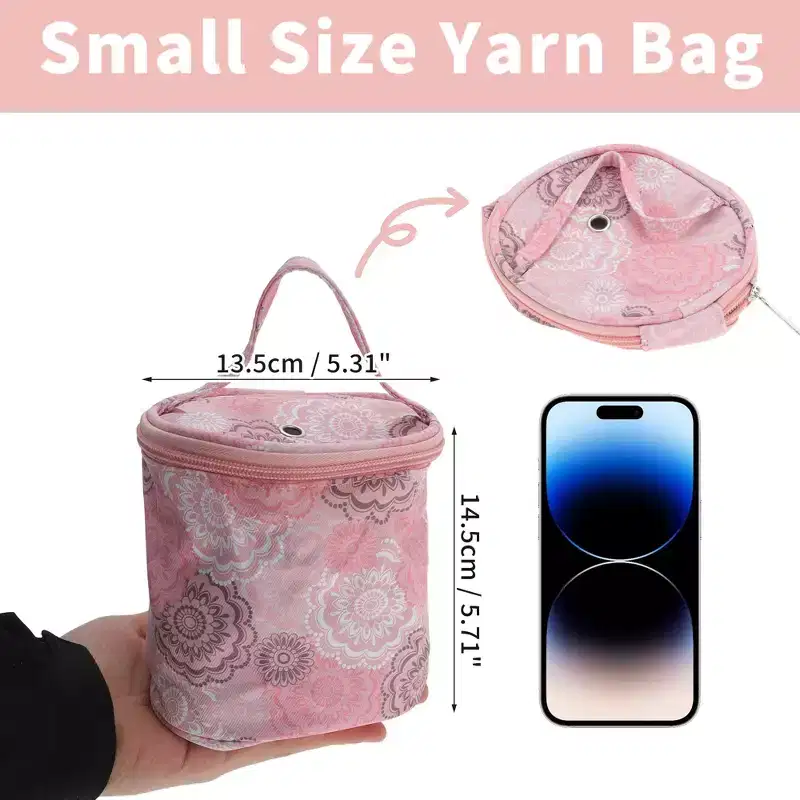 Unique Bargains Small Yarn Storage Organizer for Store Knitting and Crochet Supplies Pink