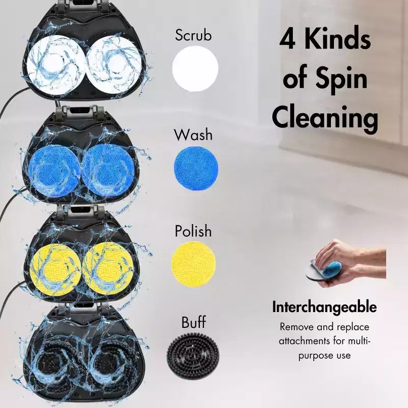 Ewbank EP170 Multi-purpose 3-in-1 Floor Cleaner, Scrubber and Polisher: Electric Hard Floor Buffer, Lightweight, Red