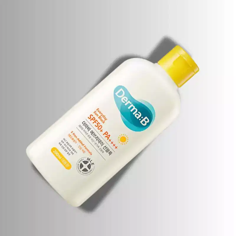 Derma:B Everyday Sun Block SPF50+ PA++++| Daily use of sunblock helps prevent premature fine lines (6.76 oz) Sunscreen