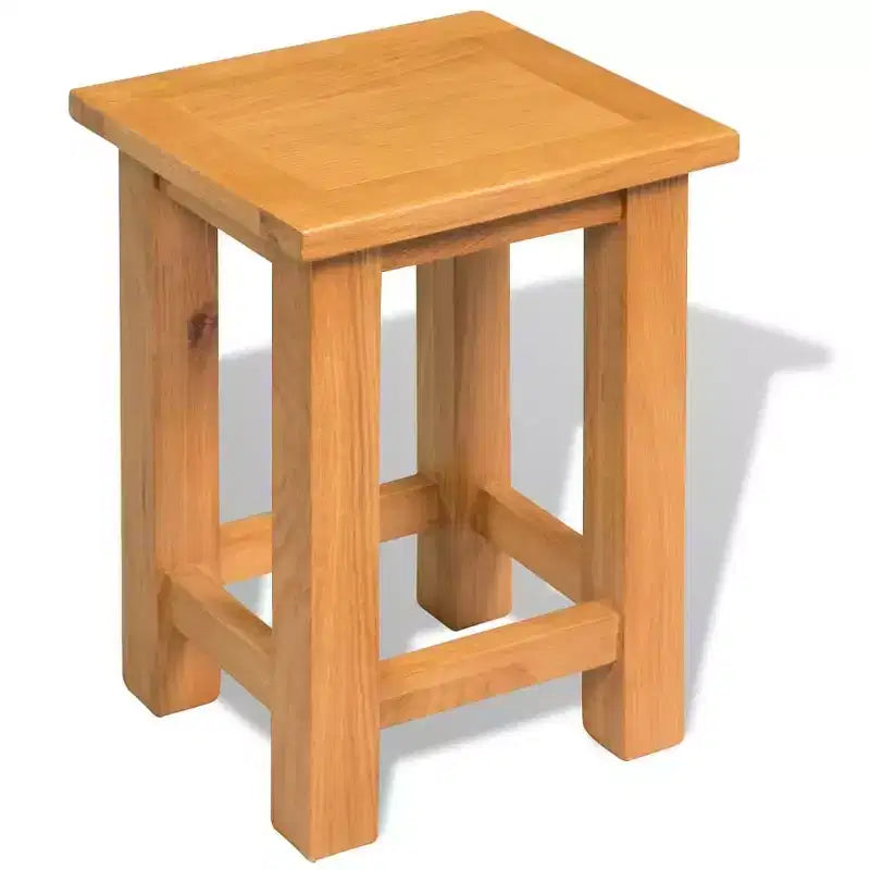 End Tables 2 pcs 10.6x9.5x14.6 Solid Oak Wood