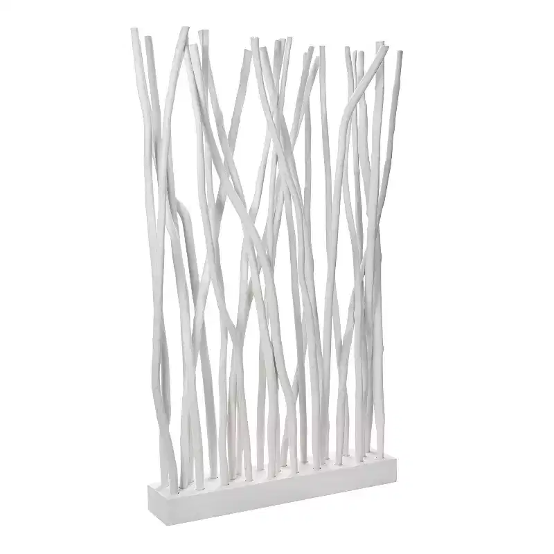 JONATHAN Y Tranquil Paravent de chambre à panneau unique en teck, style bohème côtier, fabriqué à la main, 39 cm x 68 cm