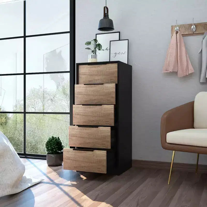 5-Drawer Dresser - Wood Laminate, Painted Finish, Anti-Tip Hardware