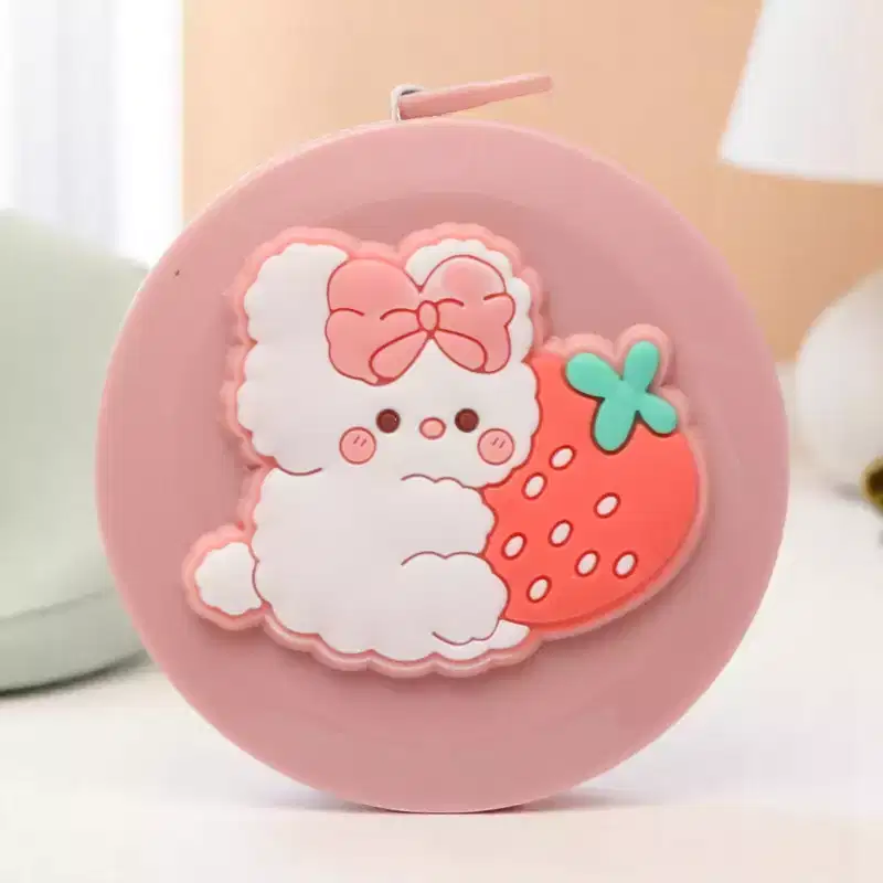 Unique Bargains Tape Measure +/-5% Accuracy ABS Plastic Pink 1.97x1.97x0.69 1 Pcs