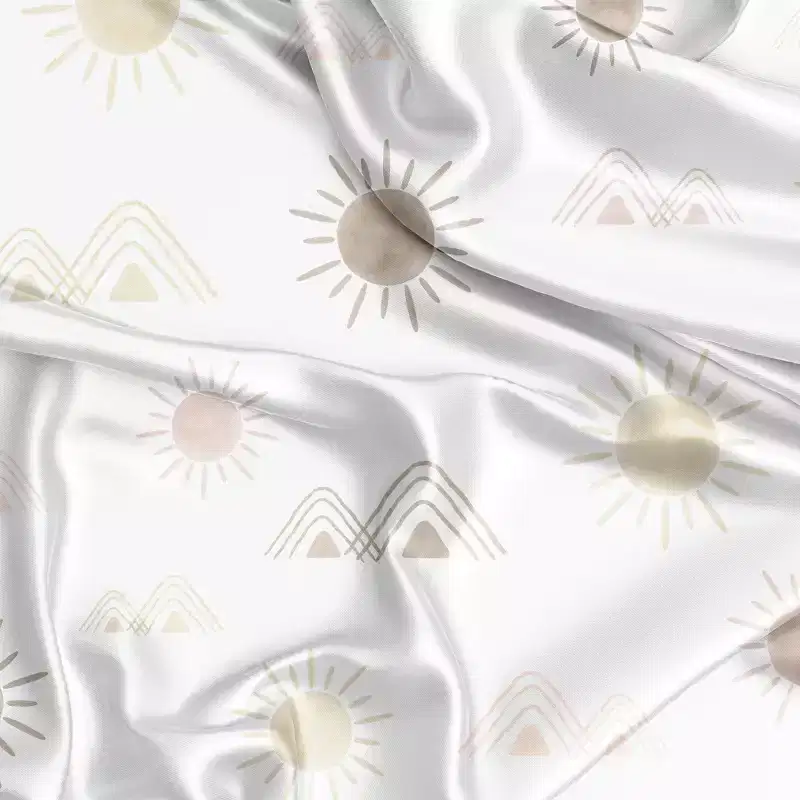 Sweet Jojo Designs Girl Satin Fitted Crib Sheet Desert Sun Pink Mauve Taupe
