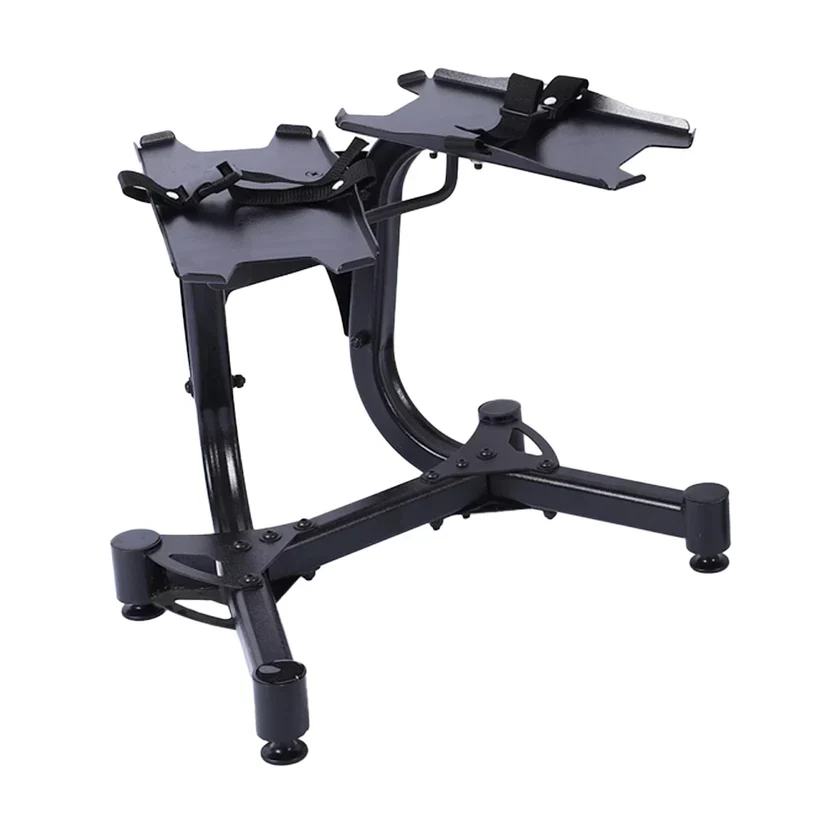 Compact Adjustable Dumbbell Stand | Heavy Duty 24kg/40kg Dumbbells Optional | Space Saving  Rack with Safety Belt & Dial Support | Home Gym Storage Solution
