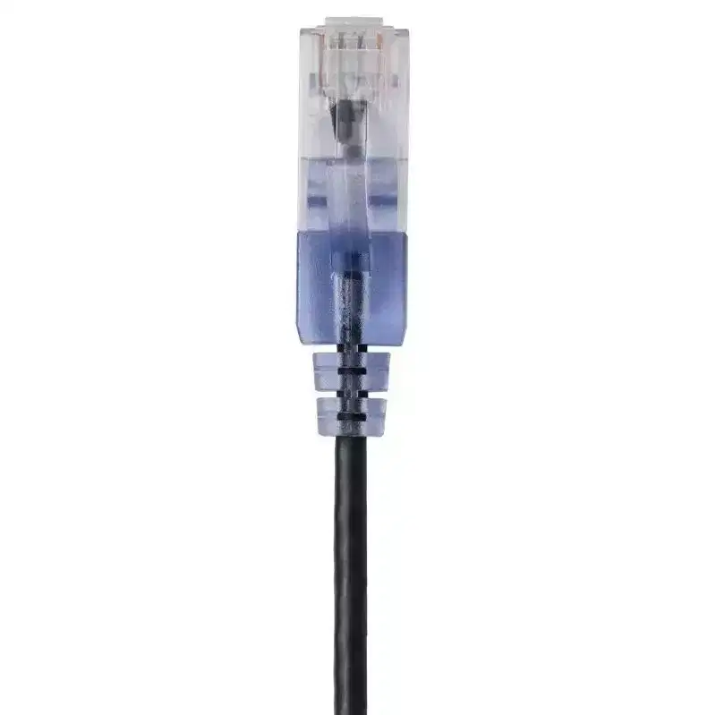 Monoprice Cat6A Patch Ethernet Cable 25 Feet Black UTP, 30AWG, 10G, Pure Bare Copper, Snagless RJ45, For Computer Network Cable, LAN, Modem, Router