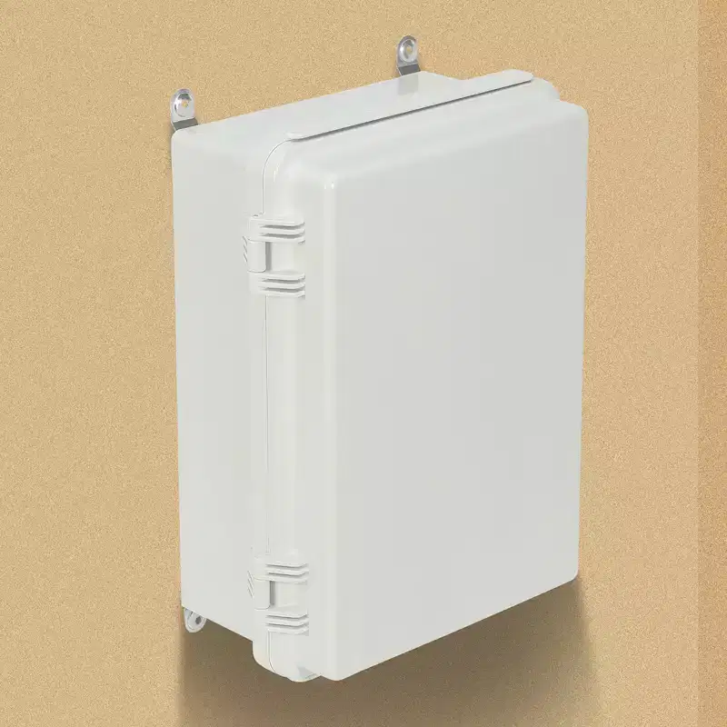 VEVOR Outdoor Electrical Junction Box, 16.93 x 12.99 x 7.09 in, ABS Plastic Electrical Enclosure Box with Hinged Cover Stainless Steel Latch, Black