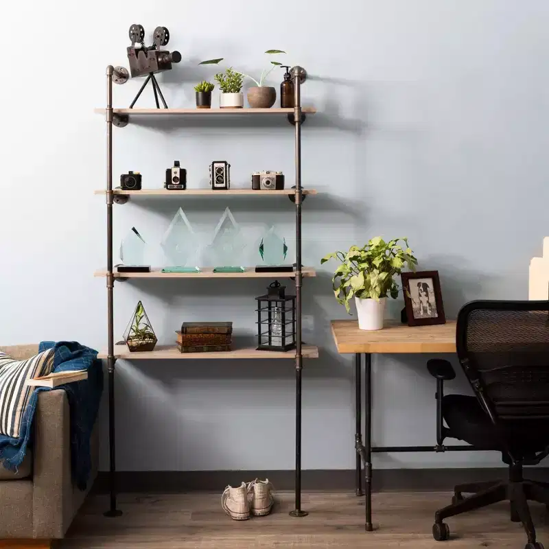 4 -Tier Floor Mounted Shelf By PIPE DECOR