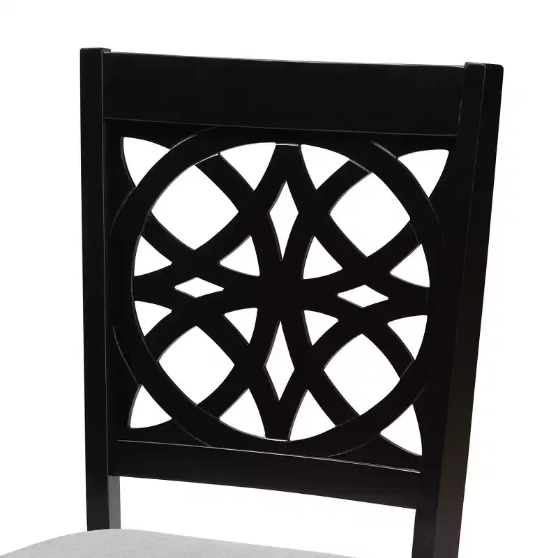 Baxton Studio Abigail Modern Fabric Wood Dining Chair Set