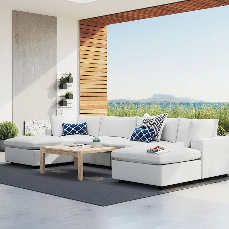 Commix 6-Piece Sunbrella Outdoor Patio Sectional Sofa