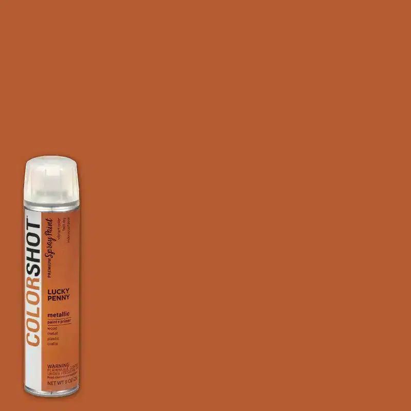 Colorshot Spray Paint Metallic Lucky Penny 9oz 4pk Value Set Copper: Acrylic Paint & Primer for Metal & Plastic, Fast Drying