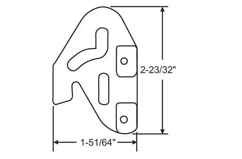 Brixwell Cam Lock, Nylon Material, 2-23/32 Height, White Finish