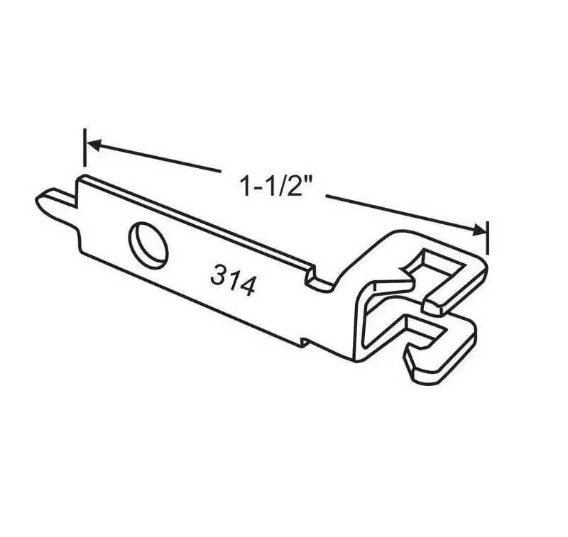Brixwell Sash Clip Metal 1-1/2 Length Window Hardware Component for Sash Retention and Frame Attachment Gray Finish