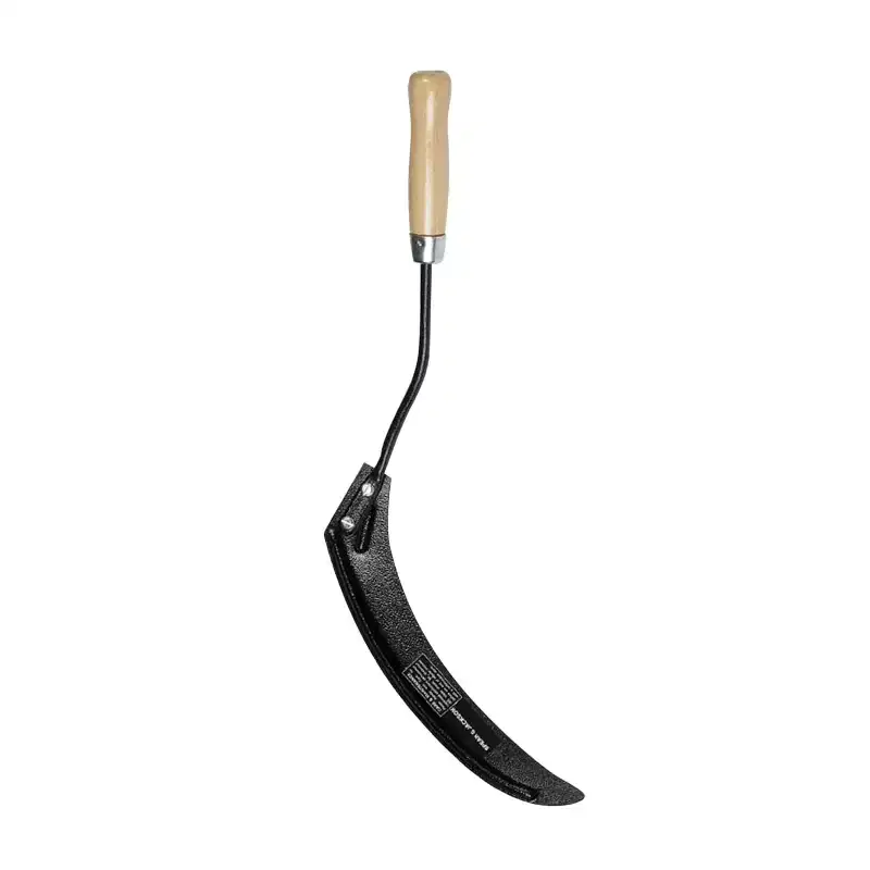 Spear & Jackson Little Giant Scythette Grass Hook, Heavy Duty Garden Tool, Sharp Curved Blade, Wooden Handle, Cut and Clear Grass Weeds and Overgrowth