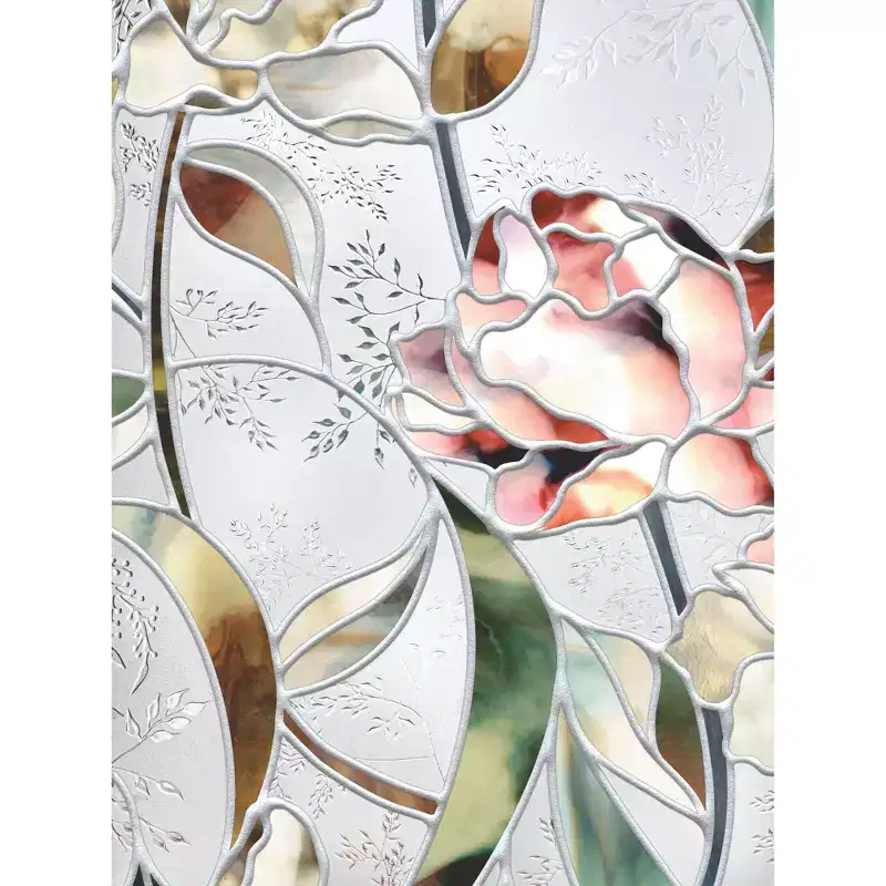 24" x 36" Begonia Window Film - Artscape: Frosted Decorative Privacy, Vinyl, USA Made